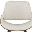 Malden  Bentwood Dining Chair in Cream Faux Leather