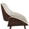 Malden  Bentwood Dining Chair in Cream Faux Leather