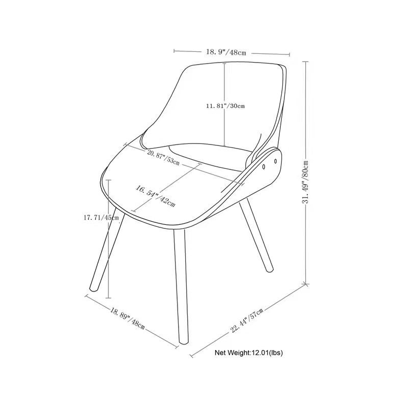 Malden  Bentwood Dining Chair in Cream Faux Leather