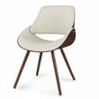 Malden  Bentwood Dining Chair in Cream Faux Leather