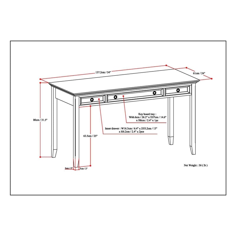 Amherst SOLID WOOD Transitional 54