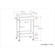 Simons Modern Industrial Solid Mango Wood and Metal Bar Cart in Natural