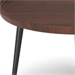 Clairmont Modern Industrial 30 inch Wide Metal Coffee Table in Cognac