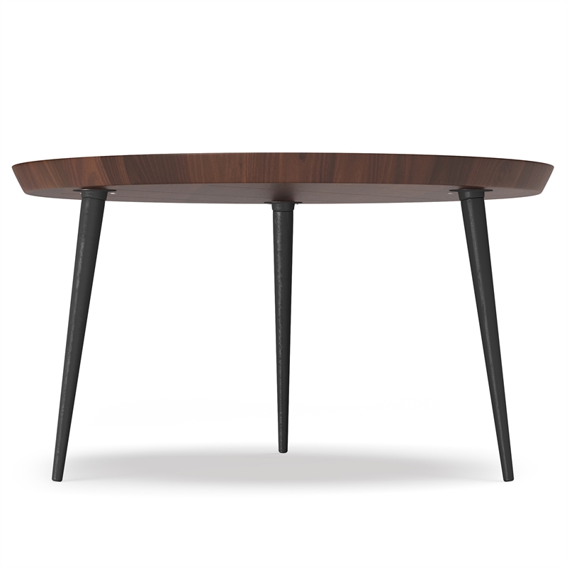 Clairmont Modern Industrial 30 inch Wide Metal Coffee Table in Cognac