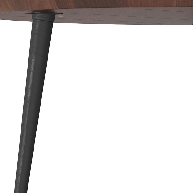 Clairmont Modern Industrial 30 inch Wide Metal Coffee Table in Cognac