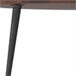 Clairmont Modern Industrial 30 inch Wide Metal Coffee Table in Cognac