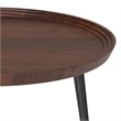 Clairmont Modern Industrial 30 inch Wide Metal Coffee Table in Cognac