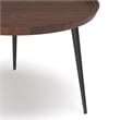 Clairmont Modern Industrial 30 inch Wide Metal Coffee Table in Cognac