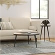 Clairmont Modern Industrial 30 inch Wide Metal Coffee Table in Cognac