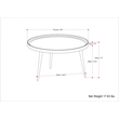 Clairmont Modern Industrial 30 inch Wide Metal Coffee Table in Cognac