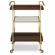 Jace Modern Industrial Wood and Metal Bar Cart in Cognac