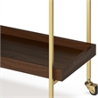Jace Modern Industrial Wood and Metal Bar Cart in Cognac