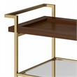 Jace Modern Industrial Wood and Metal Bar Cart in Cognac