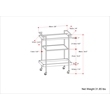 Jace Modern Industrial Wood and Metal Bar Cart in Cognac