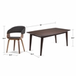 Lowell/Draper 5Pc Dining Set with 4Bentwood Dining Chairs in Gray &66