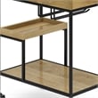 Barnes Wood and Metal Modern Industrial Bar Cart in Natural
