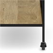 Barnes Wood and Metal Modern Industrial Bar Cart in Natural