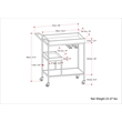 Barnes Wood and Metal Modern Industrial Bar Cart in Natural
