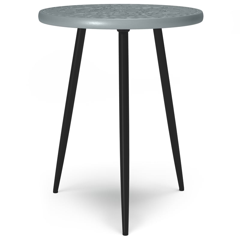 Sherbourne  17 inch Wide Metal Side Table in Gray