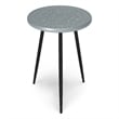 Sherbourne  17 inch Wide Metal Side Table in Gray