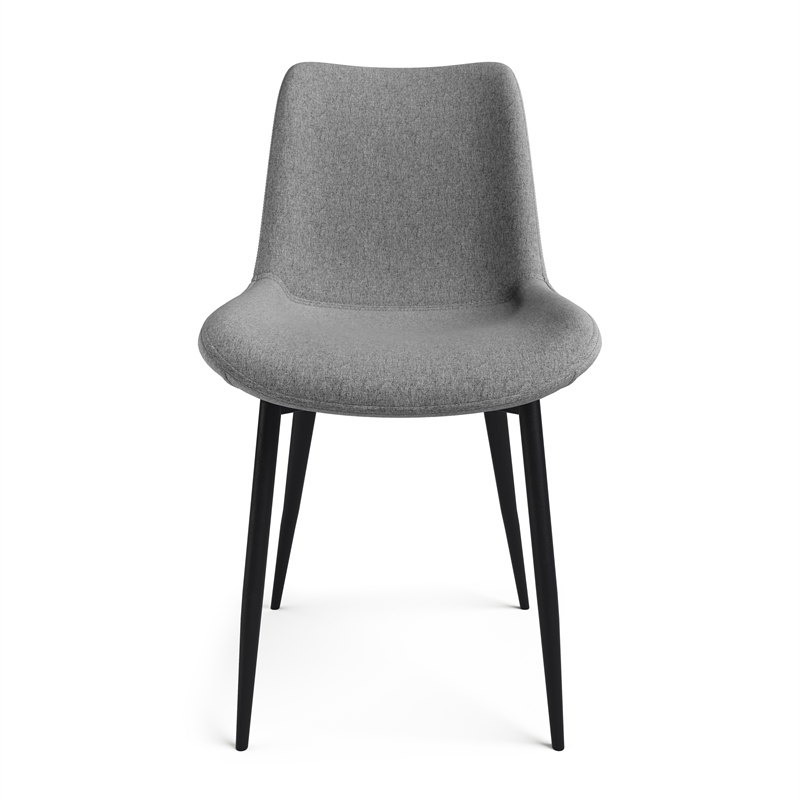 Rosemead/Draper7Pc DiningSet with 6Upholstered Dining Chairs in Gray&66