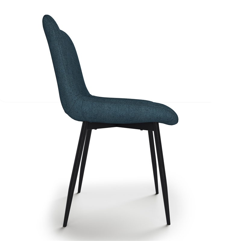 Rosemead/Draper7Pc DiningSet with 6Upholstered Dining Chairs in Blue&66