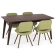 Malden/Draper5Pc DiningSet with Bench 4Bentwood Dining Chair in Green &66