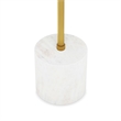 Turner 12 inch Wide Solid Mango/Genuine Marble/Iron Modern End Table