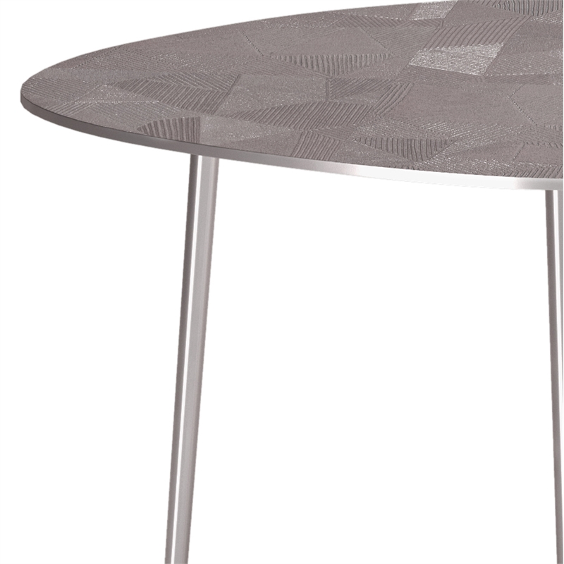 Shelton 2 Pc Metal Nesting Table in Nickel