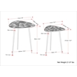 Shelton 2 Pc Metal Nesting Table in Nickel