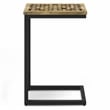 Davisville 11 inch Wide Metal C Side Table in Natural