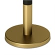 Evans 16 inch Wide Modern Side Table in White Genuine Marble and Black/Gold Iron
