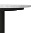 Evans 16 inch Wide Modern Side Table in White Genuine Marble and Black/Gold Iron