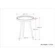 Clairmont Modern Industrial 18 inch Wide Metal Round Side Table in Cognac