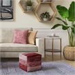 Wagner  18 inch Wide Metal Round Marble & Wood Side Table in White/Natural
