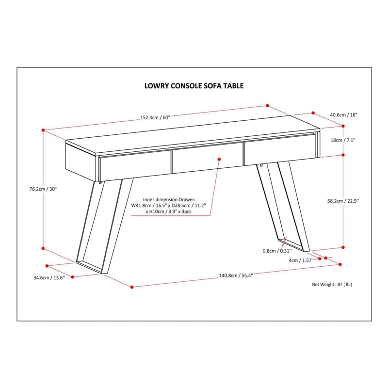 Lowry ACACIA WOOD and Metal 60