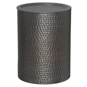 Corbin 16&quot WD Metal Side Table in Hammered Antique Copper Iron & Assembled