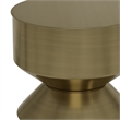 Miller  Modern 14 inch Wide Metal Side Table in Black&Brass