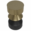 Miller  Modern 14 inch Wide Metal Side Table in Black&Brass