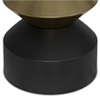Miller  Modern 14 inch Wide Metal Side Table in Black&Brass