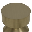 Miller  Modern 14 inch Wide Metal Side Table in Black&Brass