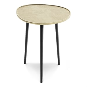 Tanner  Mid Century Modern 19 inch Wide Metal Metal Side Table in Gold