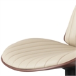 Goulding Modern Adjustable Swivel Bar Stool in Cream Vegan Faux Leather