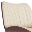 Goulding Modern Adjustable Swivel Bar Stool in Cream Vegan Faux Leather