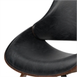 Malden  Bentwood Dining Chair in Distressed Black Faux Leather