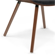 Malden  Bentwood Dining Chair in Distressed Black Faux Leather