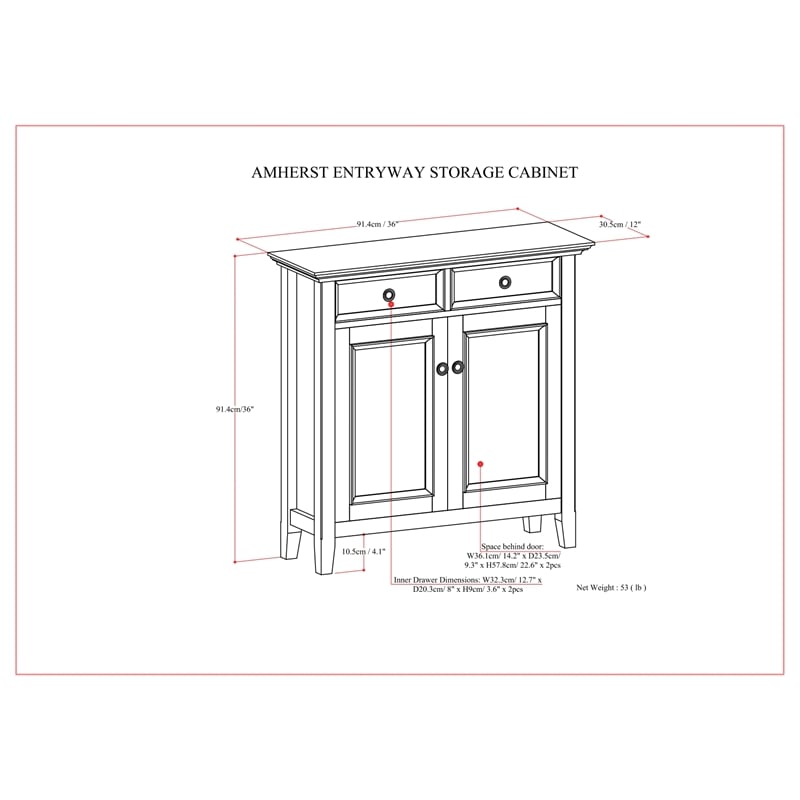 Simpli Home Amherst 36