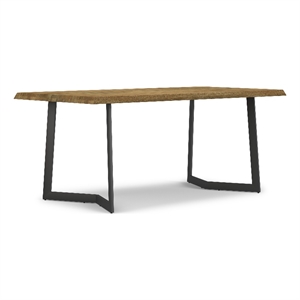 Watkins SOLID WOOD and Metal72x36&quotDiningTable with Inverted Base in Light Brown