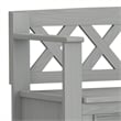 Amherst 48 inch Wide Solid Wood Transitional Entryway Bench in Fog Gray