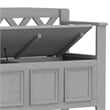 Amherst 48 inch Wide Solid Wood Transitional Entryway Bench in Fog Gray